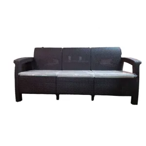 Nilkamal 3 Seater Outdoor Sofa Season Rust Brown