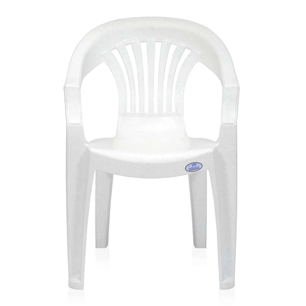 Nilkamal Plastic Medium Back Chair Granite Black