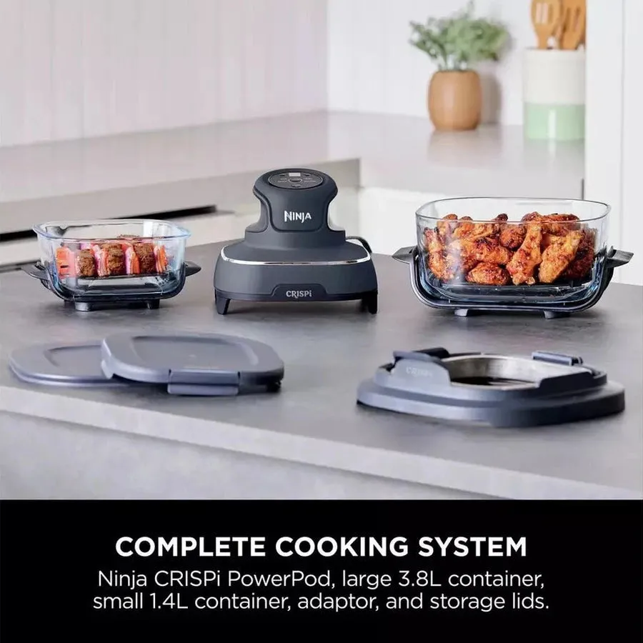 Ninja Crispi 4-in-1 Portable Glass Air Fryer Cooking System - Blue | FN101UKGY