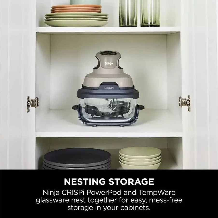 Ninja Crispi 4-in-1 Portable Glass Air Fryer Cooking System - Stone | FN101UKST