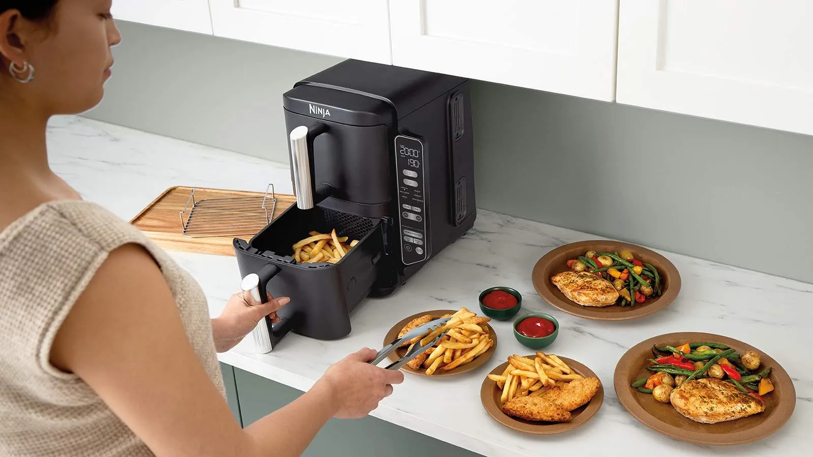 Ninja Double Stack 2-Drawer Air Fryer 7.6L  SL300UK