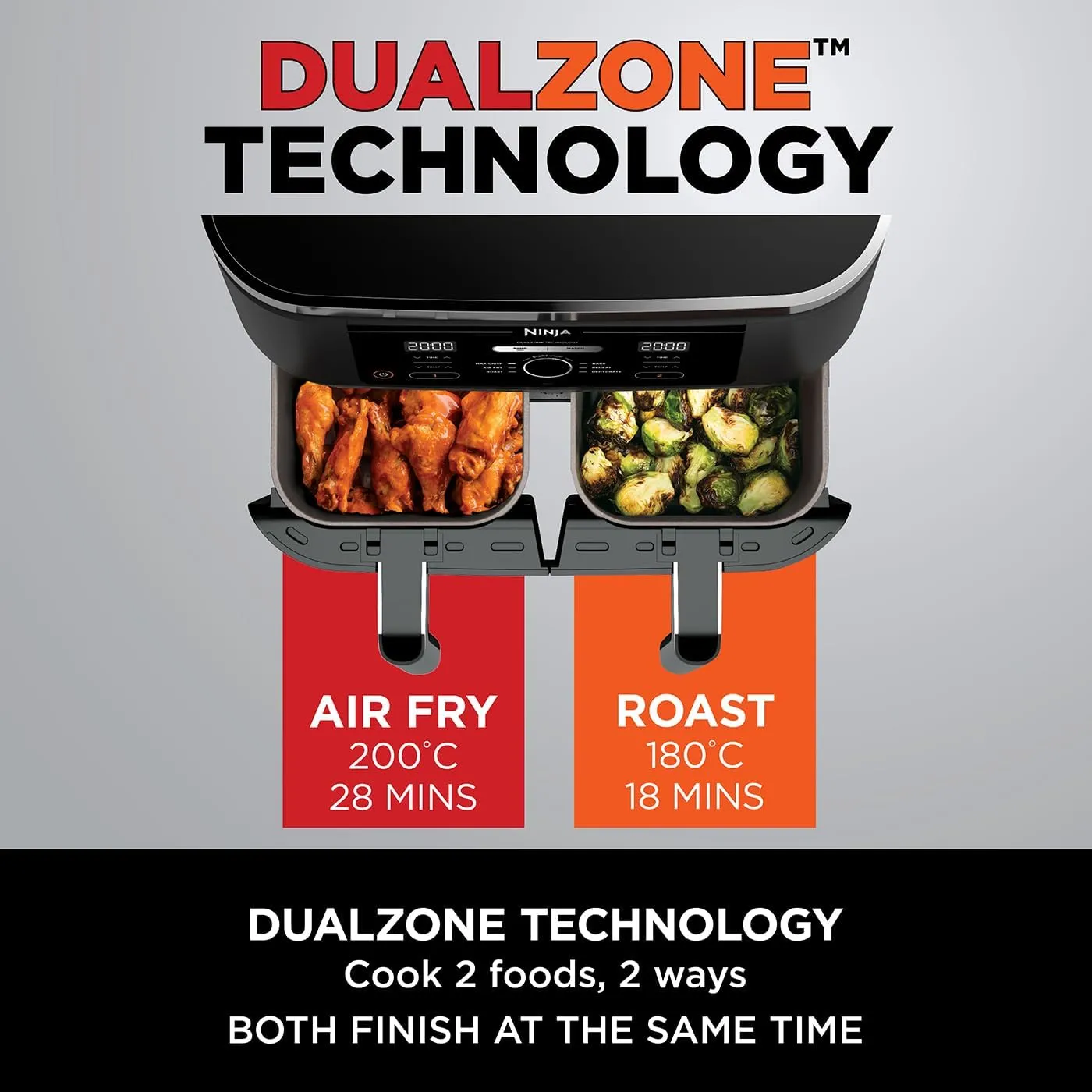 Ninja Foodi Dual Zone Air Fryer 7.6 L | AF300UK
