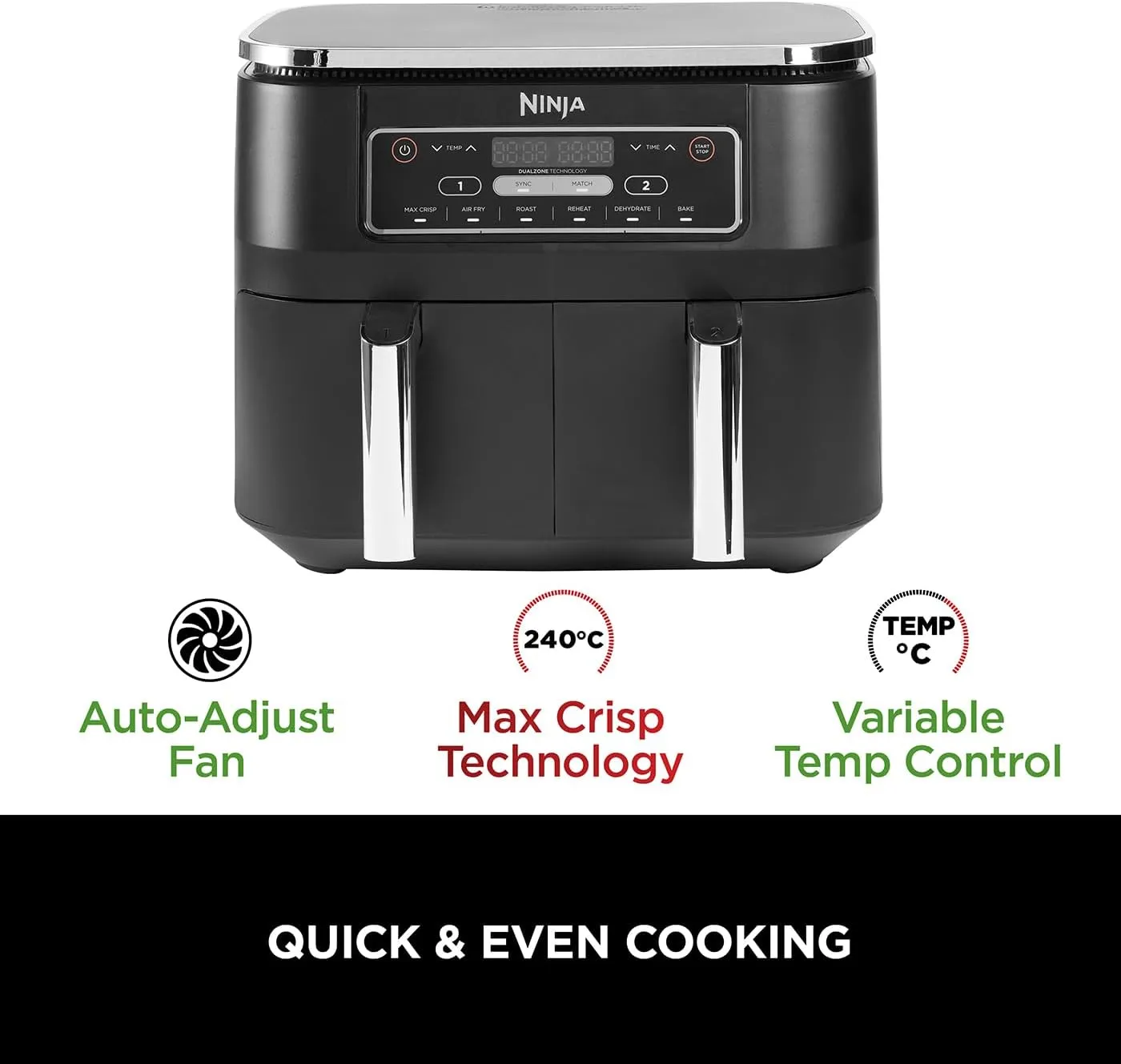 Ninja Foodi Dual Zone Air Fryer 7.6 L | AF300UK