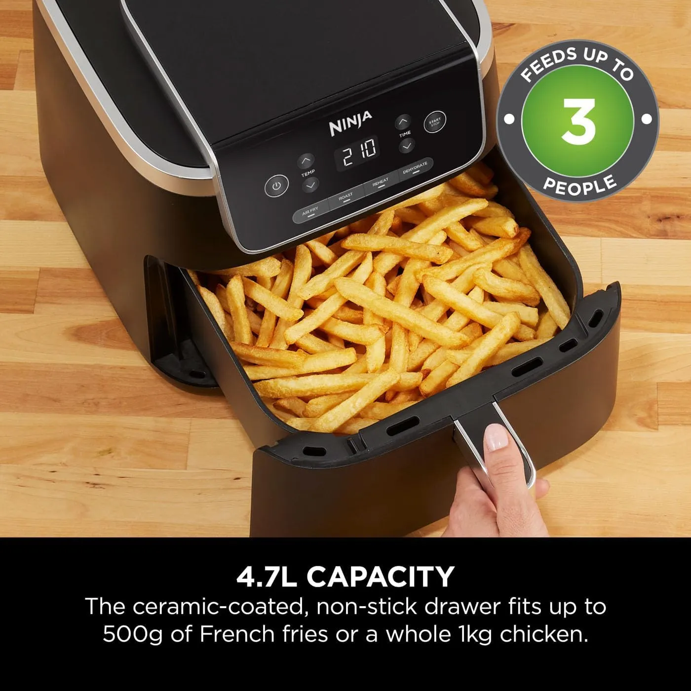 Ninja Pro 4.7L Air Fryer - Black | AF140UK