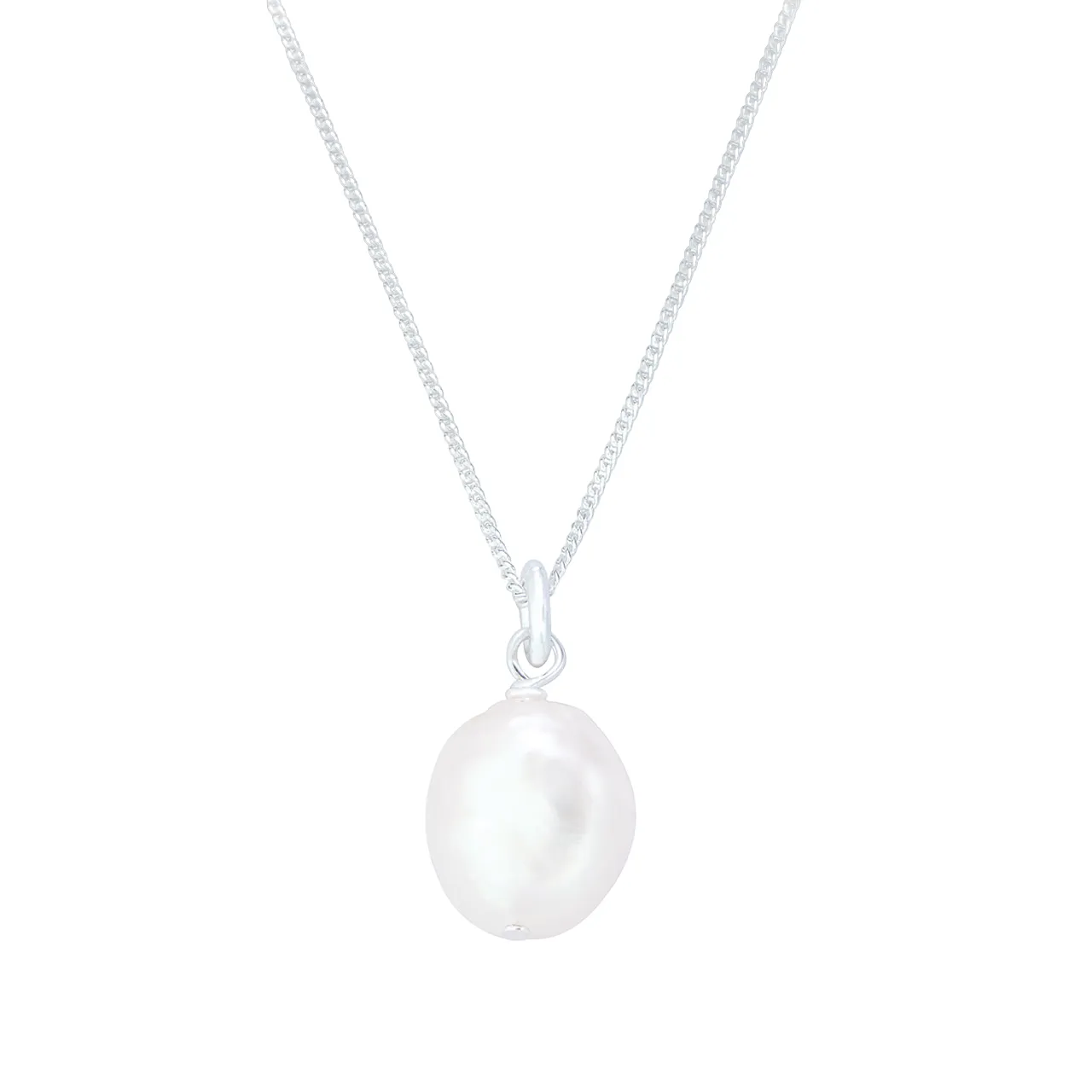 Noah Pearl Pendant Necklace | Sterling Silver