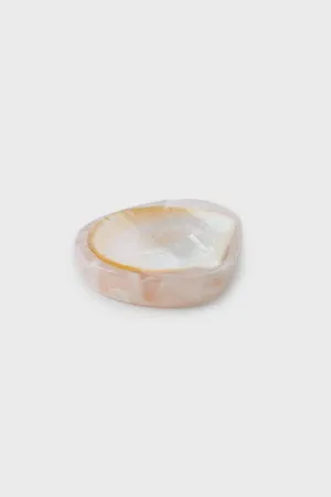 Pearl White Small Round Caviar Dish