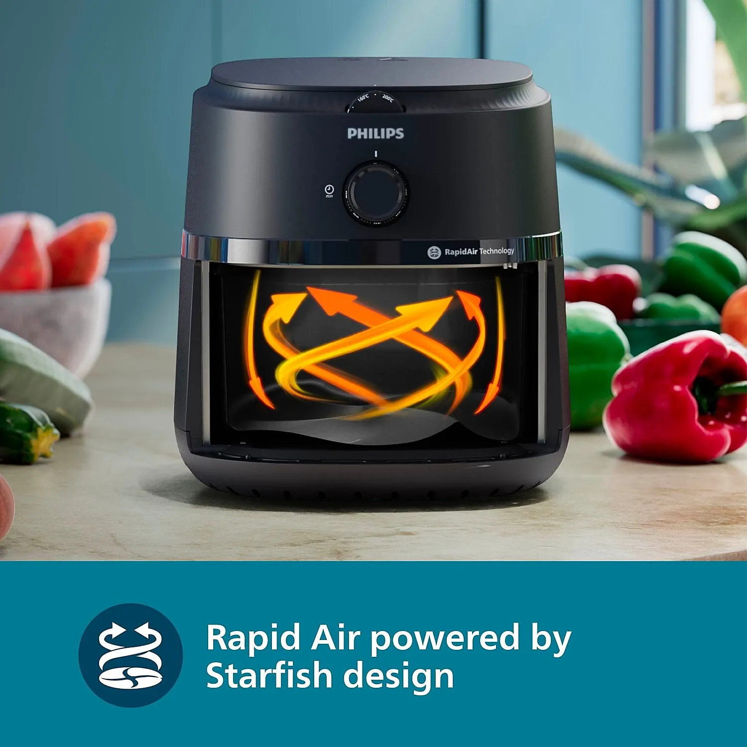 Philips 4.2 Litre Airfryer with Rapid Air Technology - NA120/00