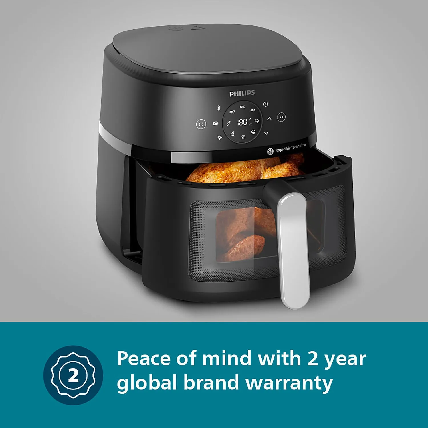 Philips 6.2 Liter Airfryer with Rapid Air Technology and Cooking window - NA231/00