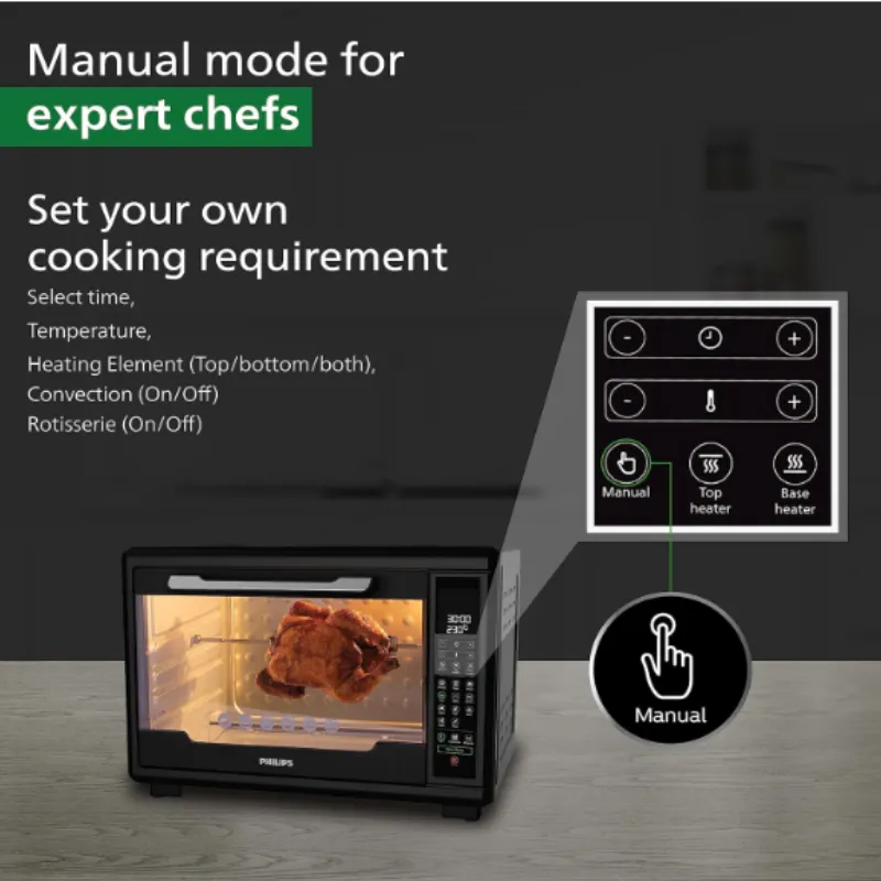 Philips Digital Oven Toast Grill 55L with Opti Temp Technology - HD6977/00