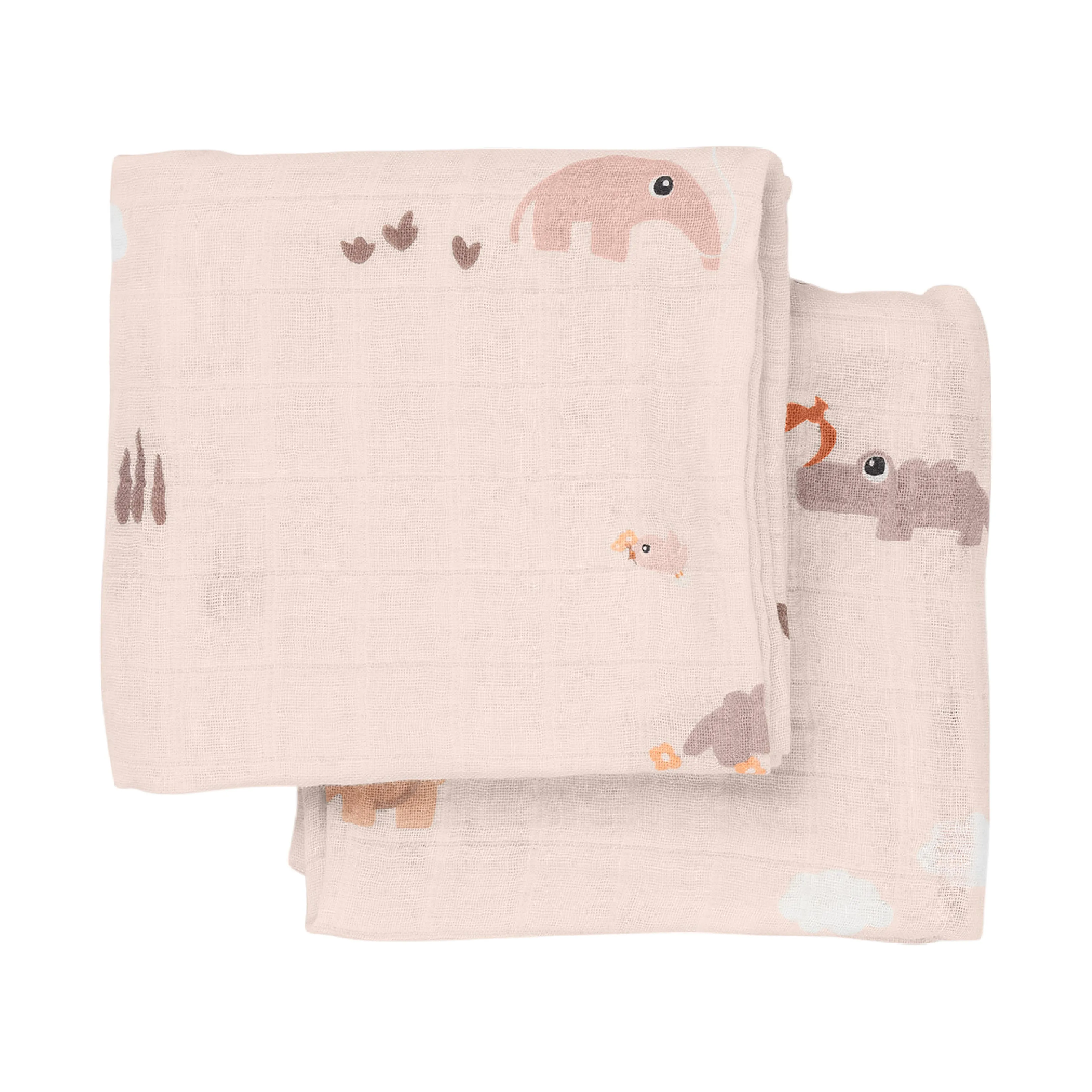 Playground Burp Cloths | Set of 2 | Powder Pink