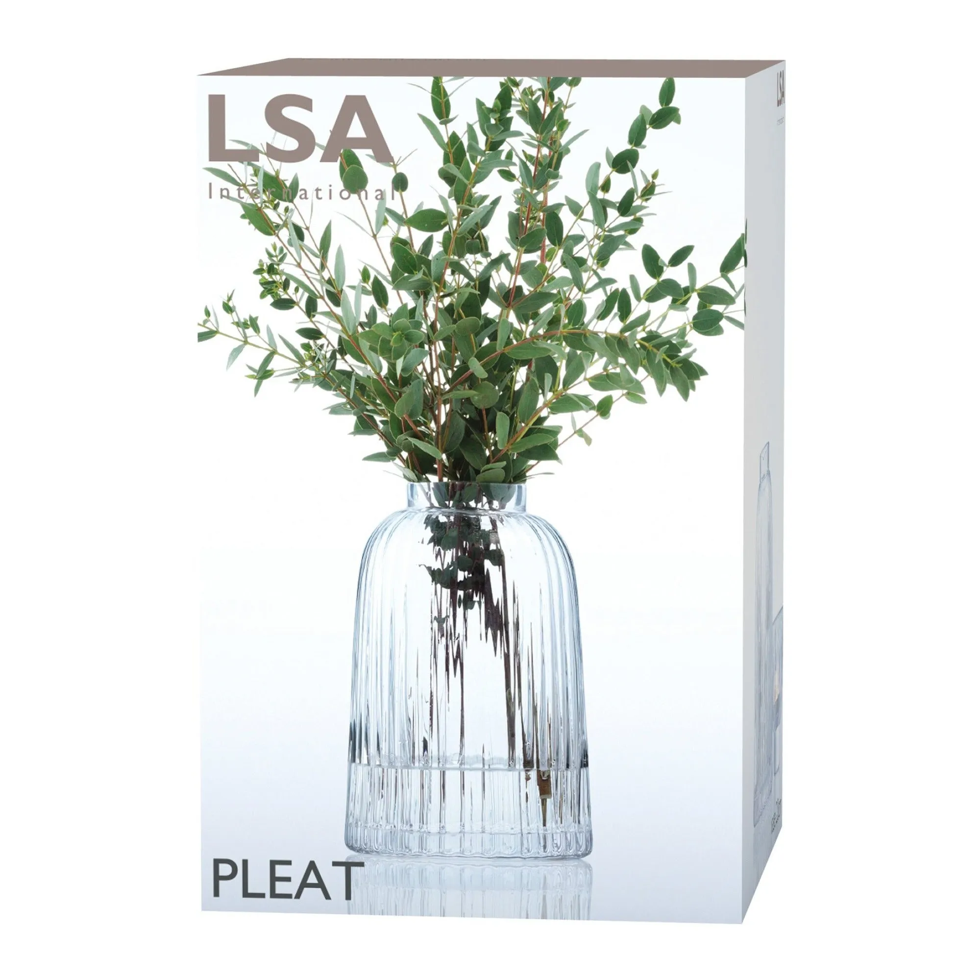 Pleat Vase | Clear | 20cm