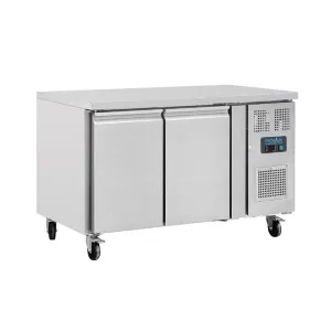 Polar 282L U-Series 2 Door Counter Fridge Stainless Steel