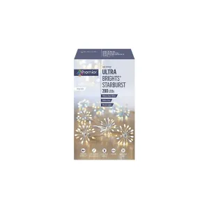 Premier 200 Ultra Bright White & Warm White Starburst String Lights With Timer