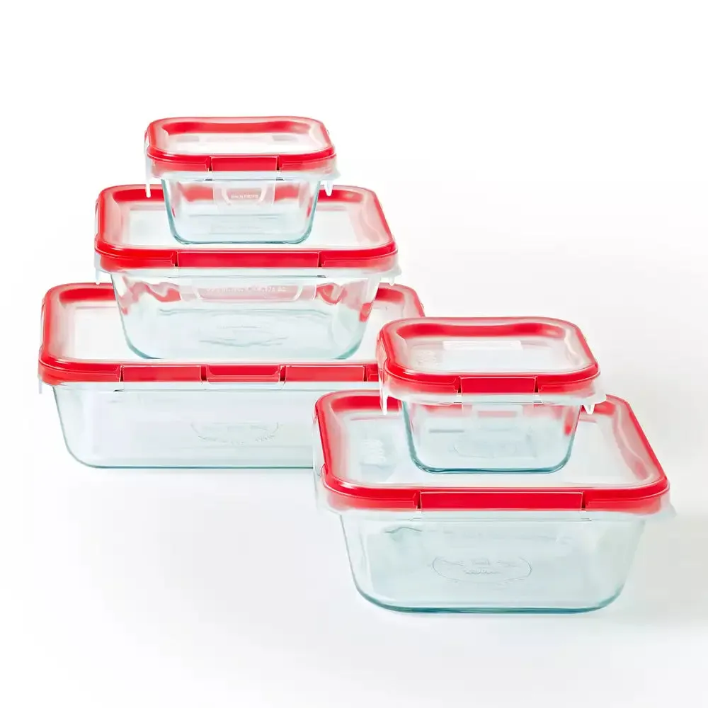 Pyrex Glass Container Fresh Lock 10pc