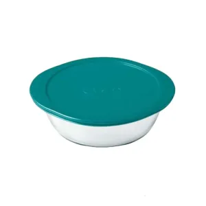 Pyrex Glass Container Round 2.3l with Blue Lid