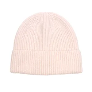 Ribbed Winter Beanie | Oatmeal White
