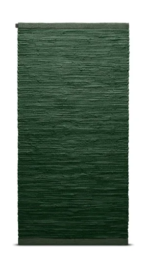 Rug Solid Cotton Rug 60 X 90 Cm, Moss