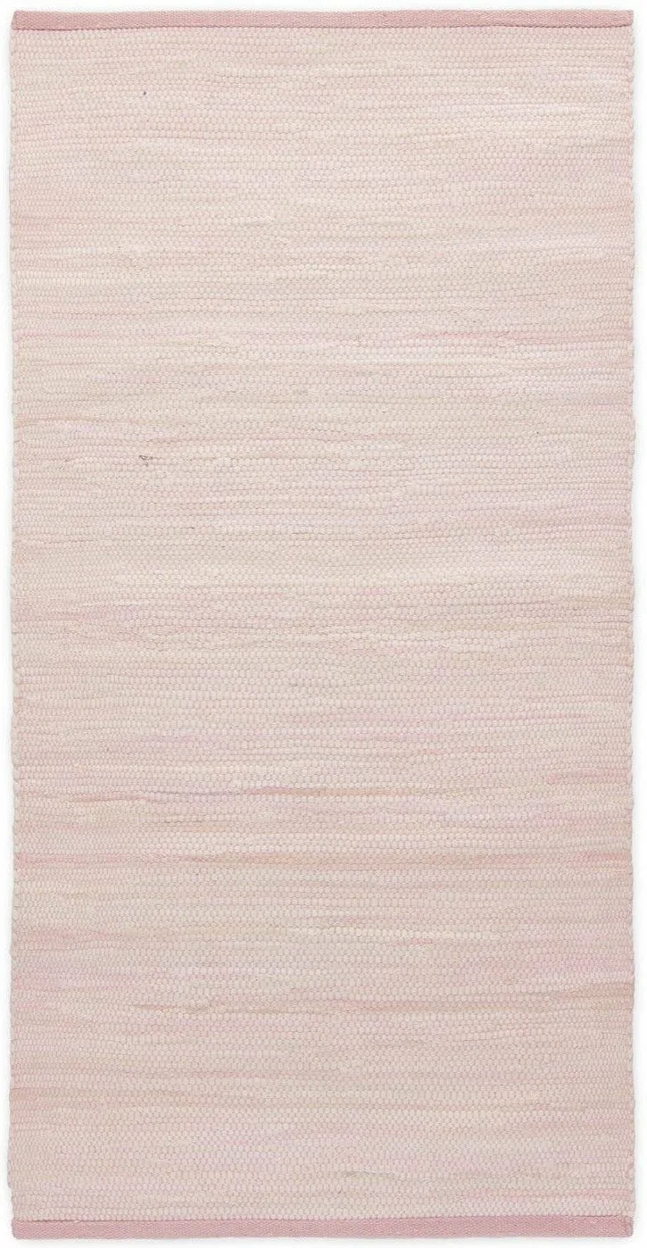 Rug Solid Cotton Rug Misty Rose, 75 X 200 Cm