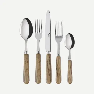 Sabre | Lavandou Olive Wood 5-Piece Flatware Set