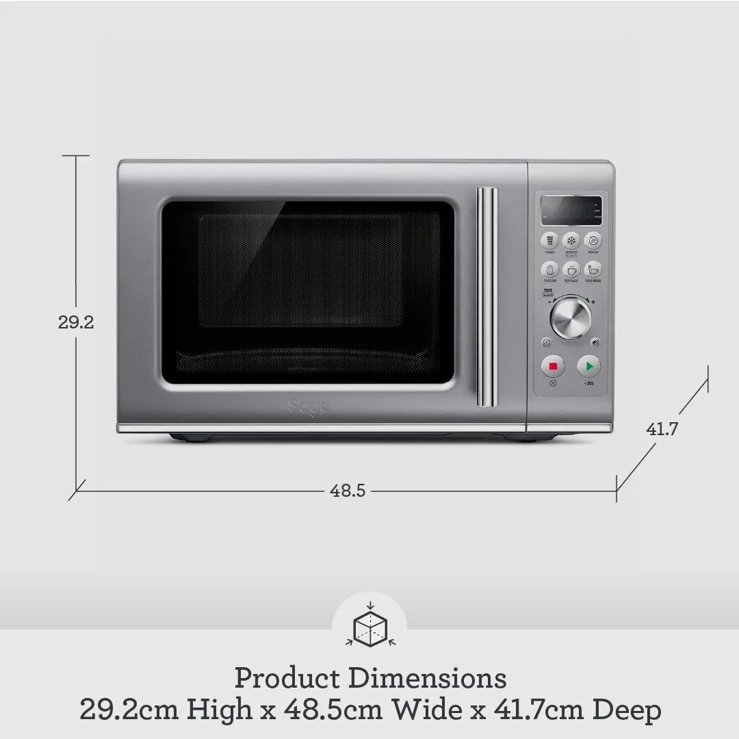 Sage the Compact Wave Soft Close Microwave Oven, Silver | SMO650SIL4GEU1