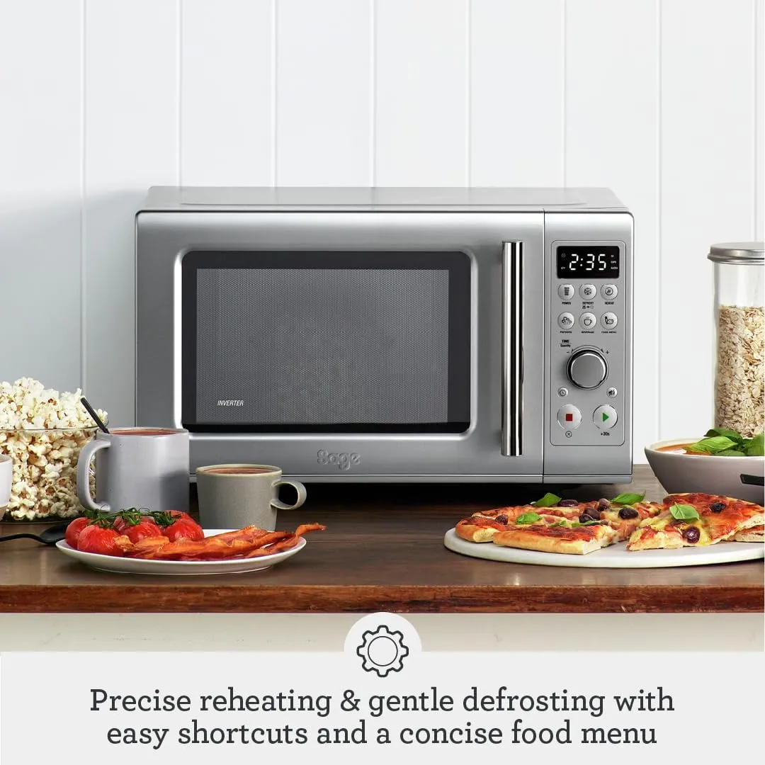 Sage the Compact Wave Soft Close Microwave Oven, Silver | SMO650SIL4GEU1