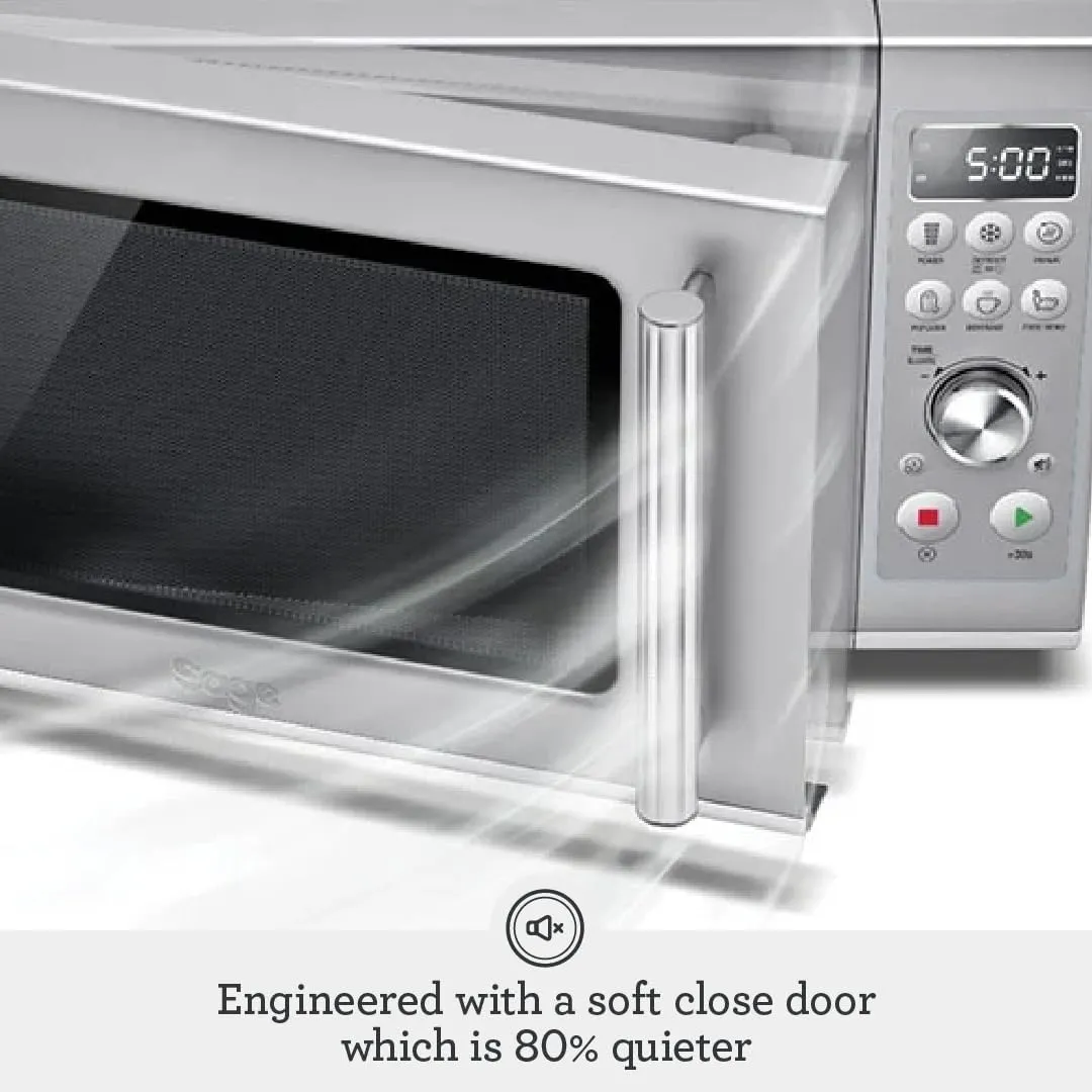 Sage the Compact Wave Soft Close Microwave Oven, Silver | SMO650SIL4GEU1