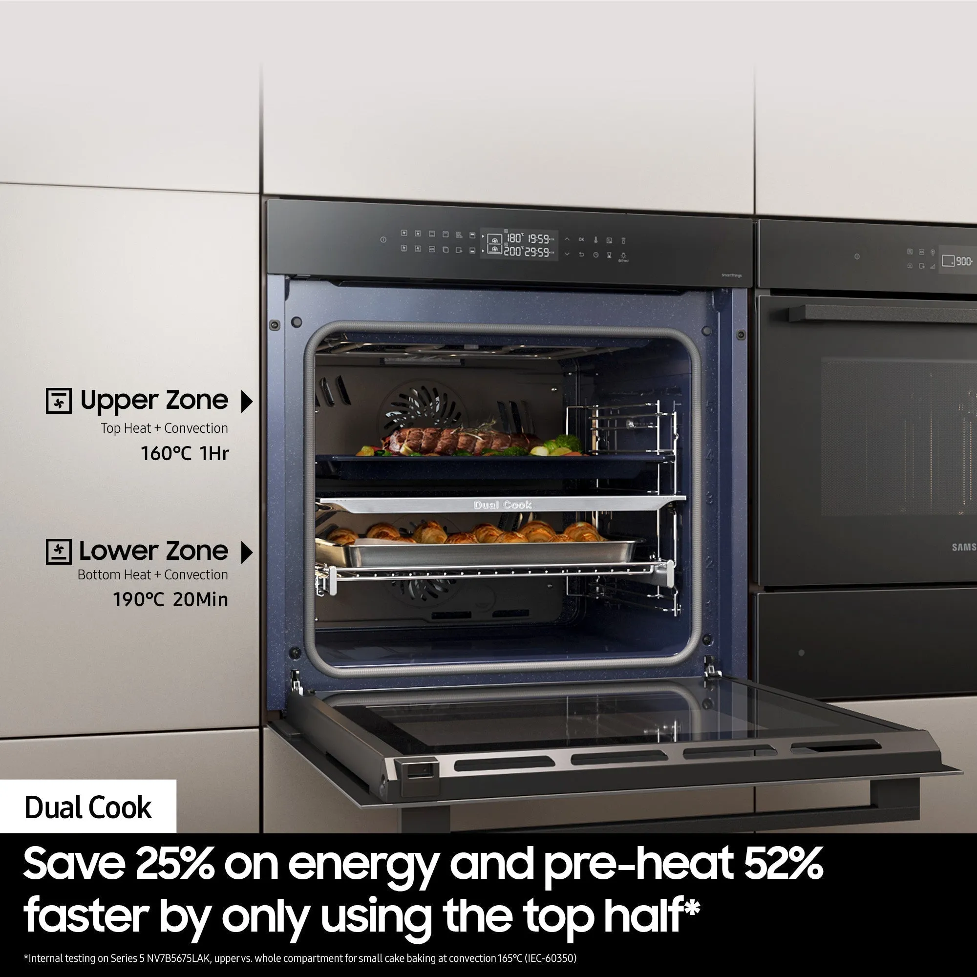Samsung Dual Cook Single Oven in Black | NV7B4430ZAB/U4