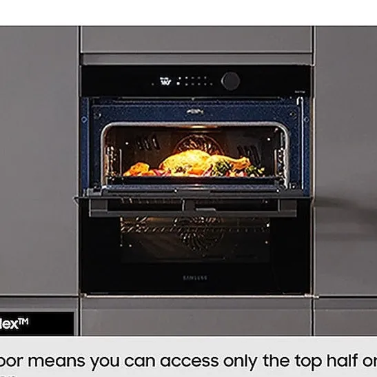 Samsung Series 5 Dual Cook Flex Electric Pyrolytic Smart Oven - Black | NV7B5750TAK/U4