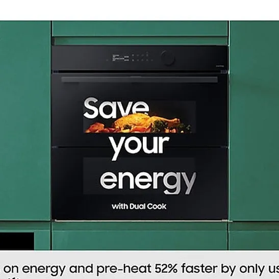 Samsung Series 5 Dual Cook Flex Electric Pyrolytic Smart Oven - Black | NV7B5750TAK/U4