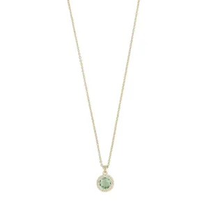 Seine Green Cubic Zirconia Pendant Necklace | Gold Plated