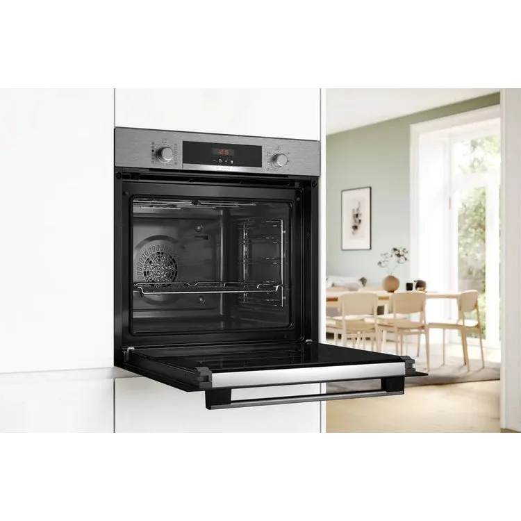 Series 4 Built-in oven with added steam function 60 x 60 cm Stainless steel | HQA574BS3B