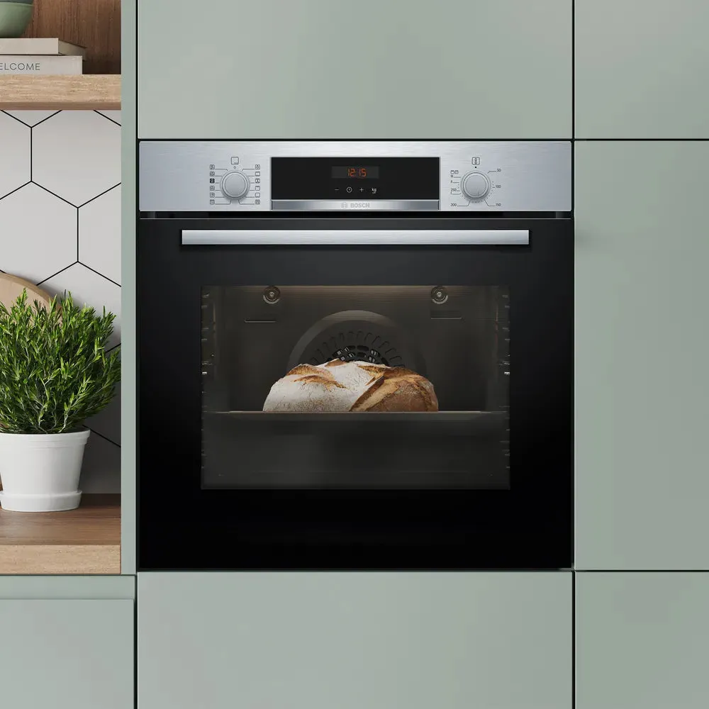 Series 4 Built-in oven with added steam function 60 x 60 cm Stainless steel | HQA574BS3B