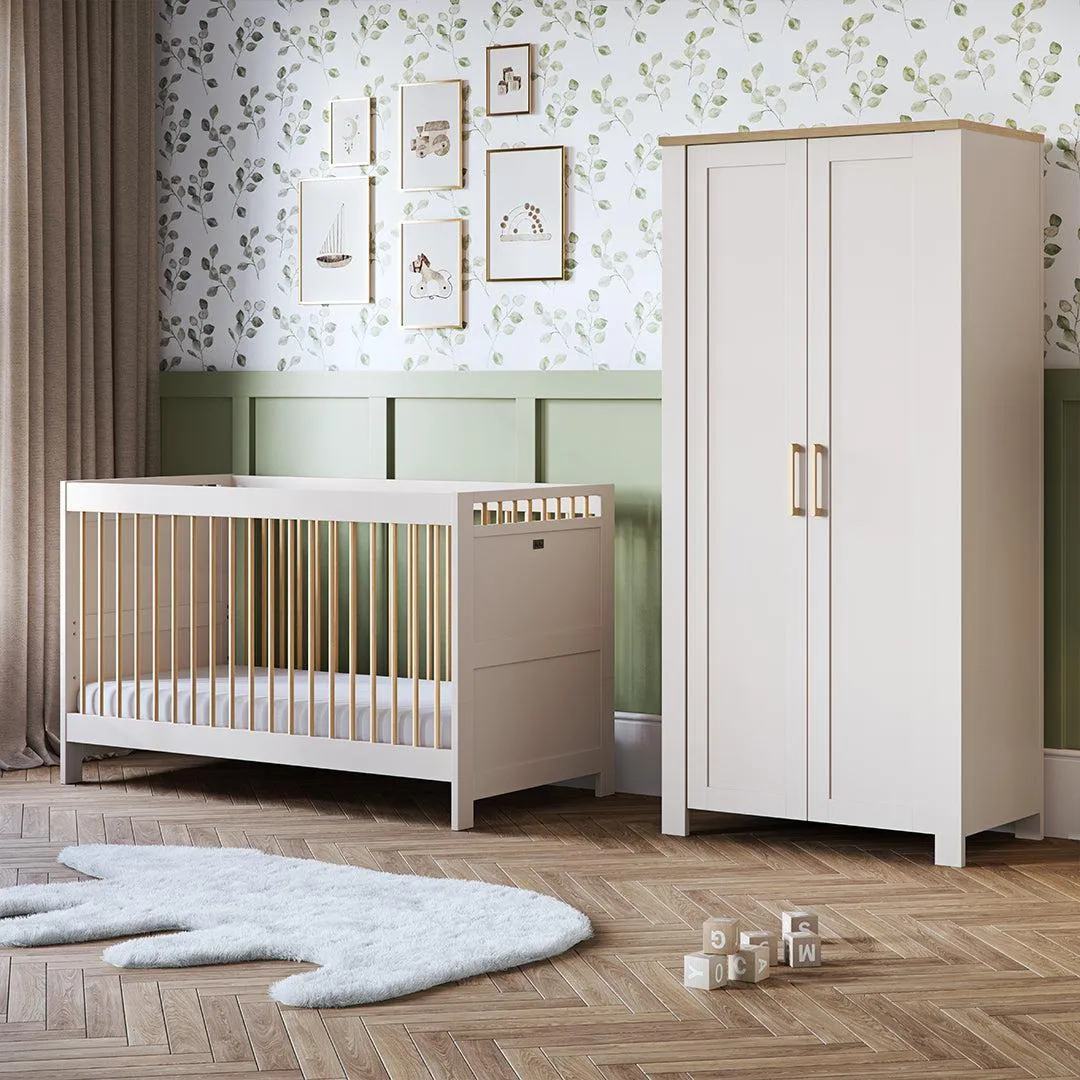 Silver Cross Seville Cot Bed - Cashmere Oak