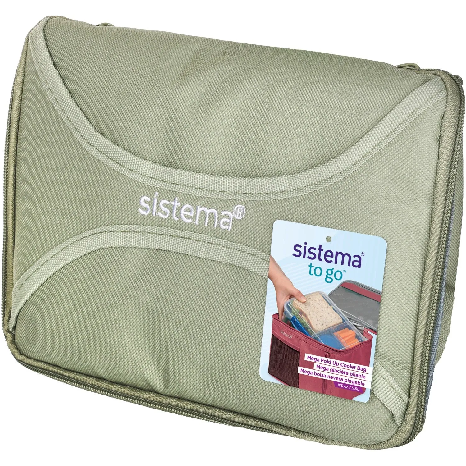 Sistema Sage Green To Go Mega Fold Up Coolers 5,5 L
