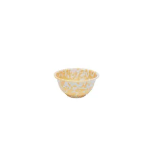 Splatter Small Footed Bowl - Yellow & White