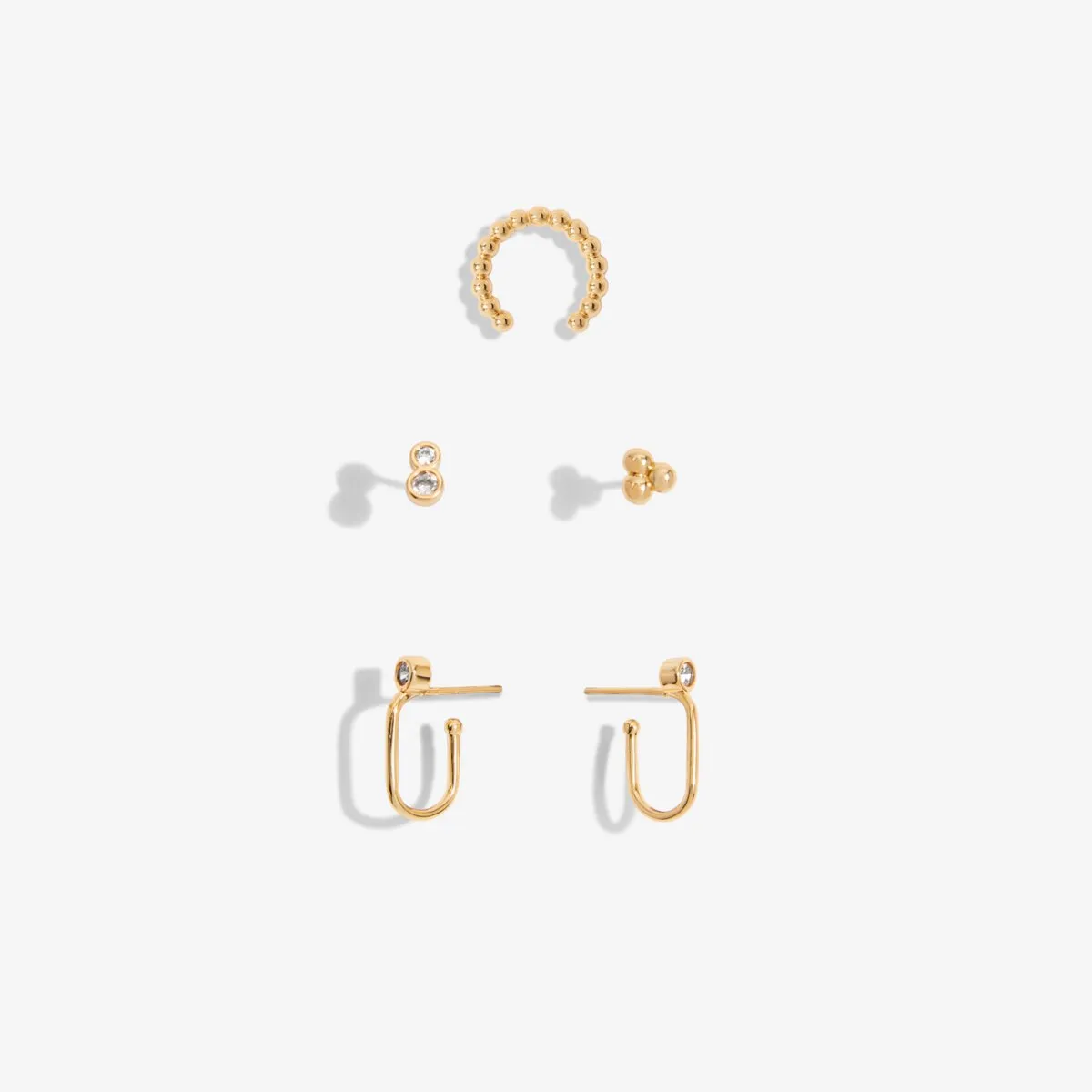 Stacks of Style Earring Set | Gold Plated
