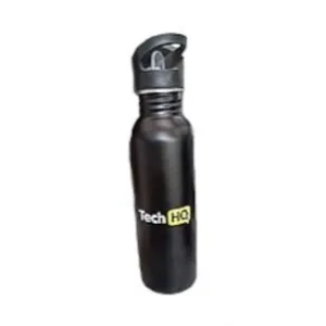 Stainless Steel Water Bottle Tech HQ Logo