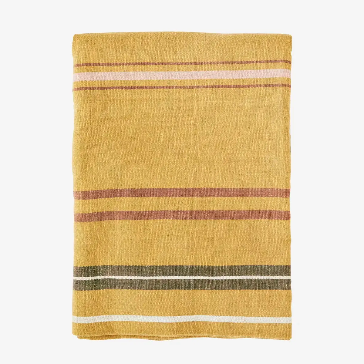 Striped Tablecloth - Mustard