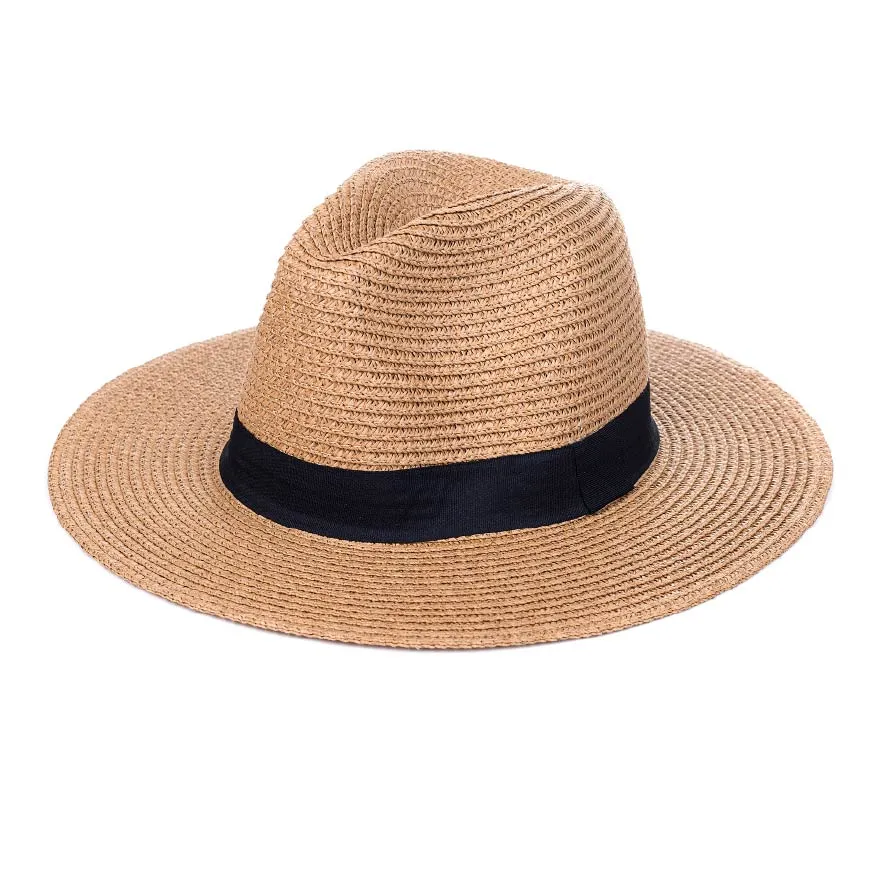 Sun Hat with Black Detail | Natural