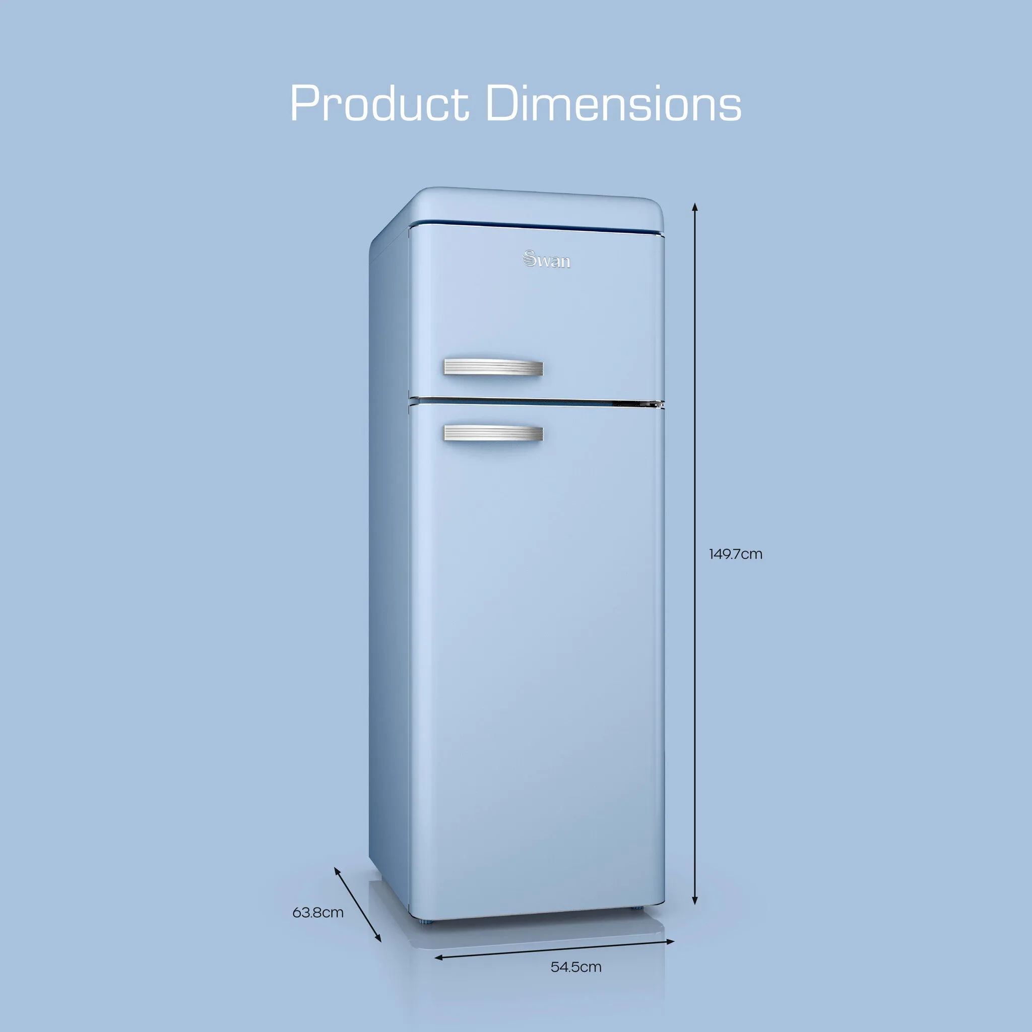Swan SR11010BLNE fridge-freezer Freestanding 168 L E Blue