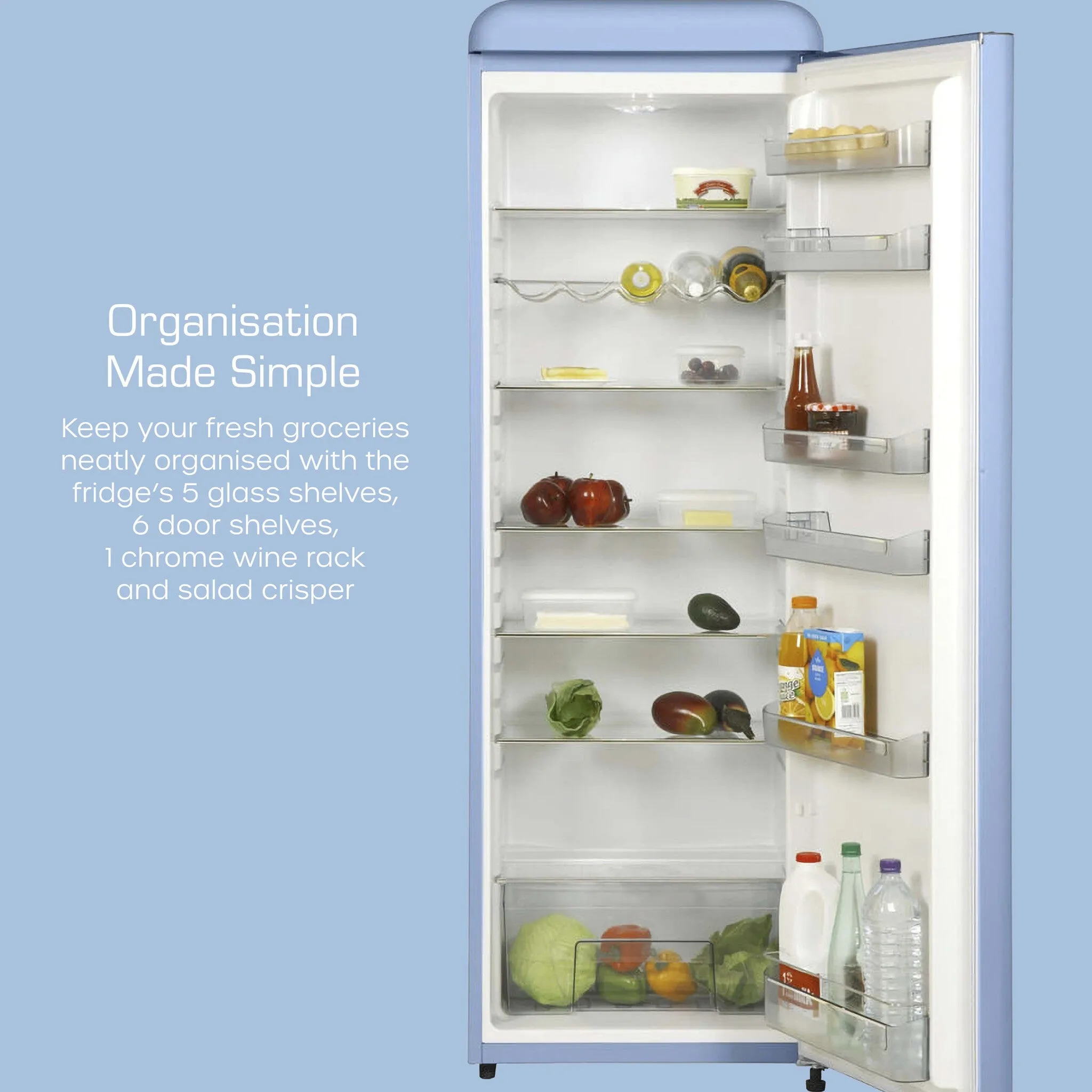 Swan SR11050BLNE fridge Freestanding 337 L E Blue