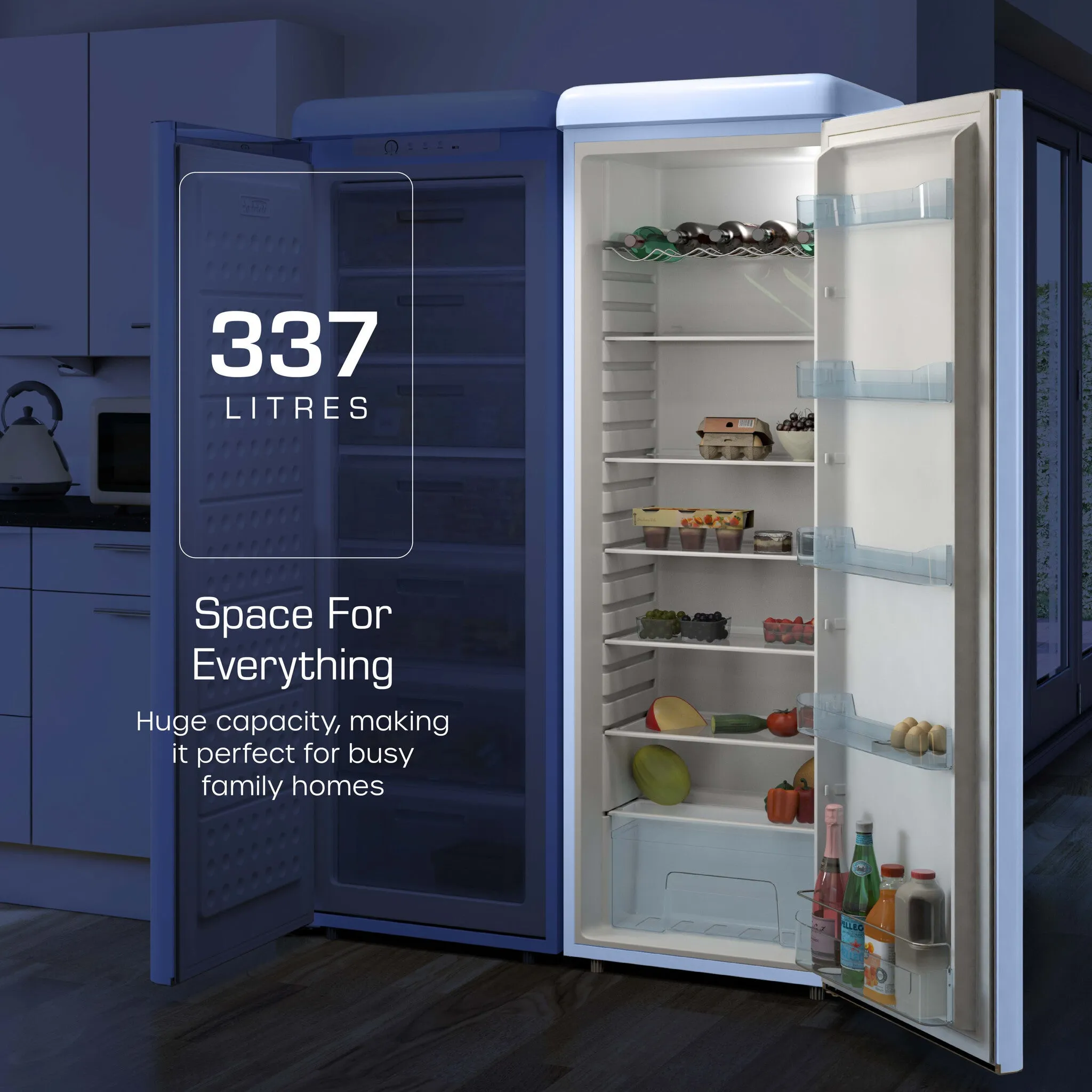 Swan SR11050BLNE fridge Freestanding 337 L E Blue