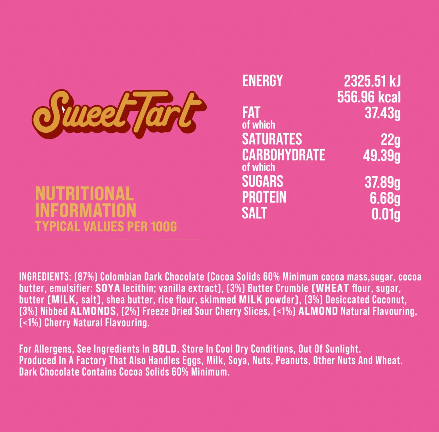 Sweet Tart Chocolate Bar