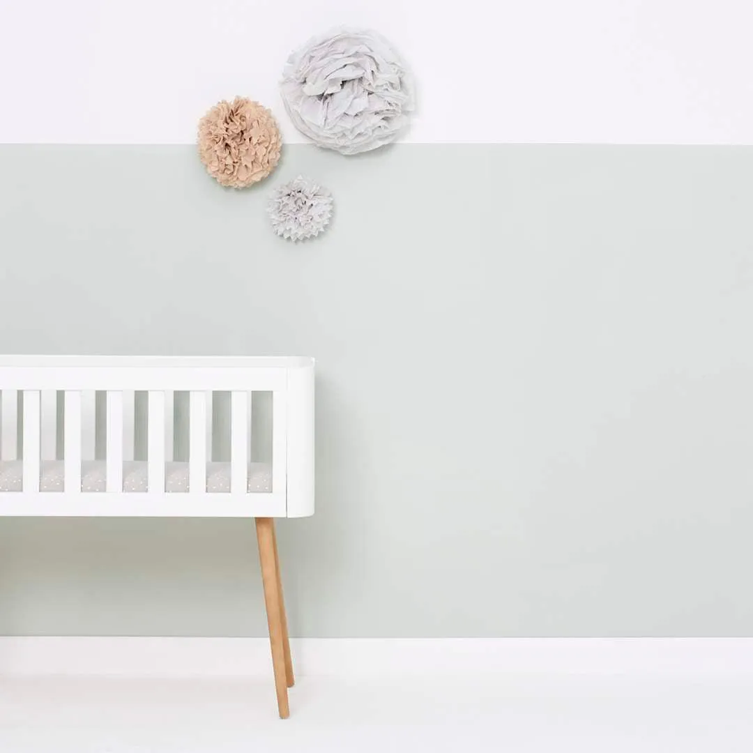 The Little Green Sheep Organic Crib Fitted Sheet - Dove Rice