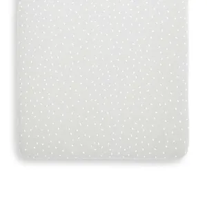 The Little Green Sheep Organic Crib Fitted Sheet - Dove Rice