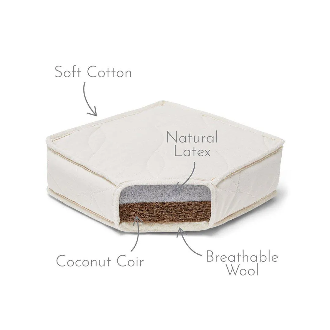 The Little Green Sheep Twist Natural Cot Bed Mattress - Mamas & Papas 400
