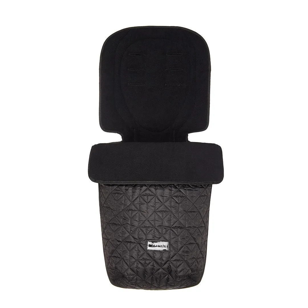 Tiba   Marl Universal Quilted Footmuff - Black