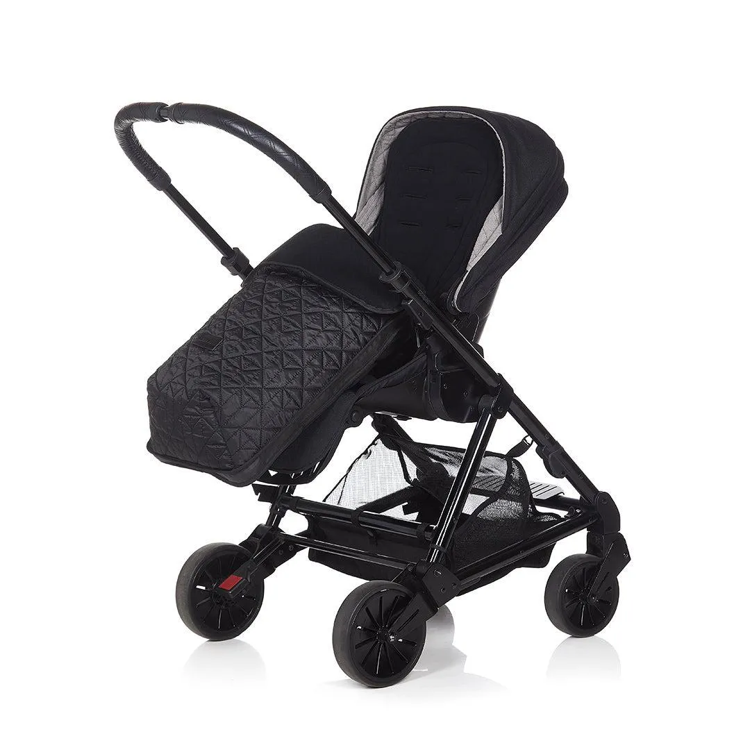 Tiba   Marl Universal Quilted Footmuff - Black