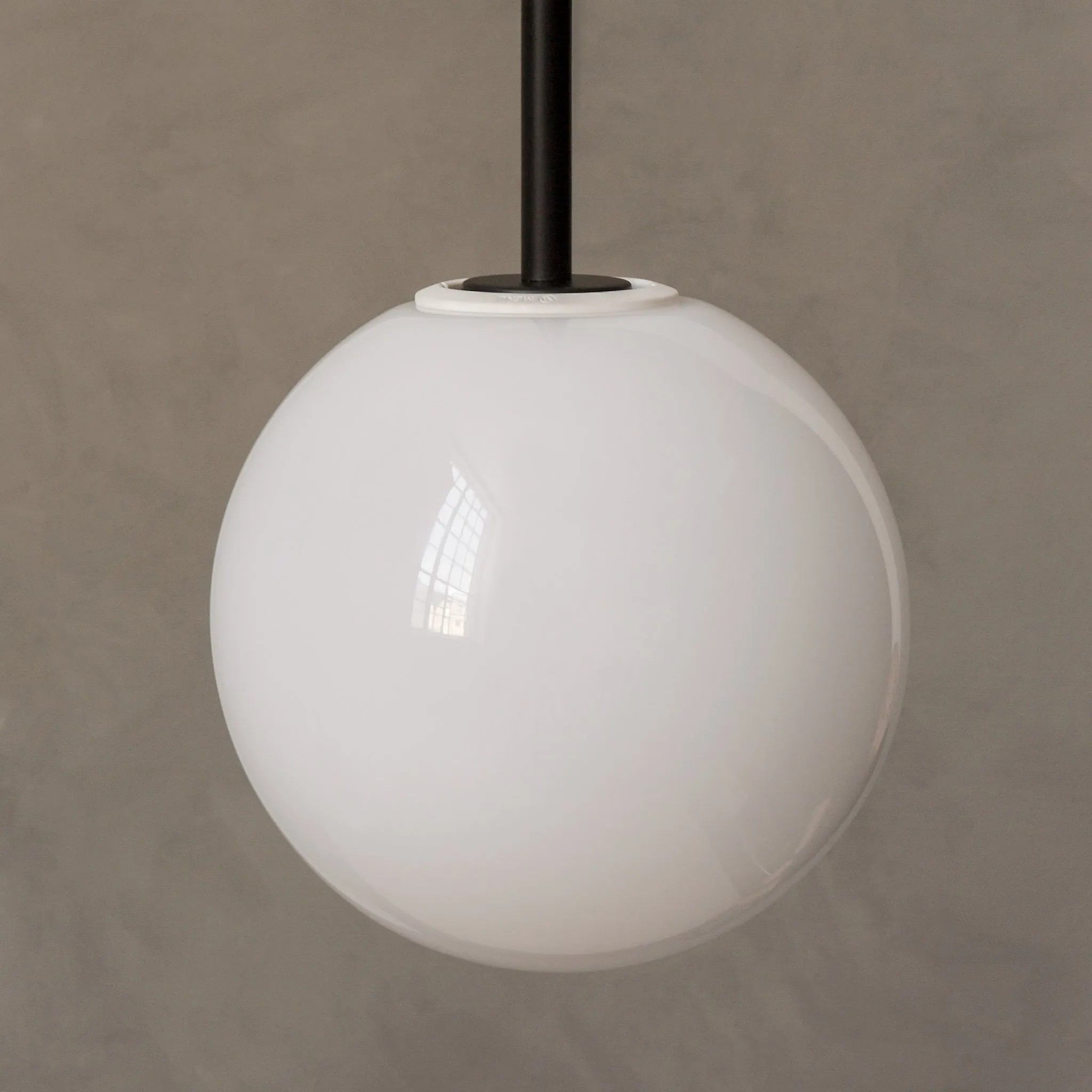 TR Bulb Ceiling Pendant | Matt Black Opal