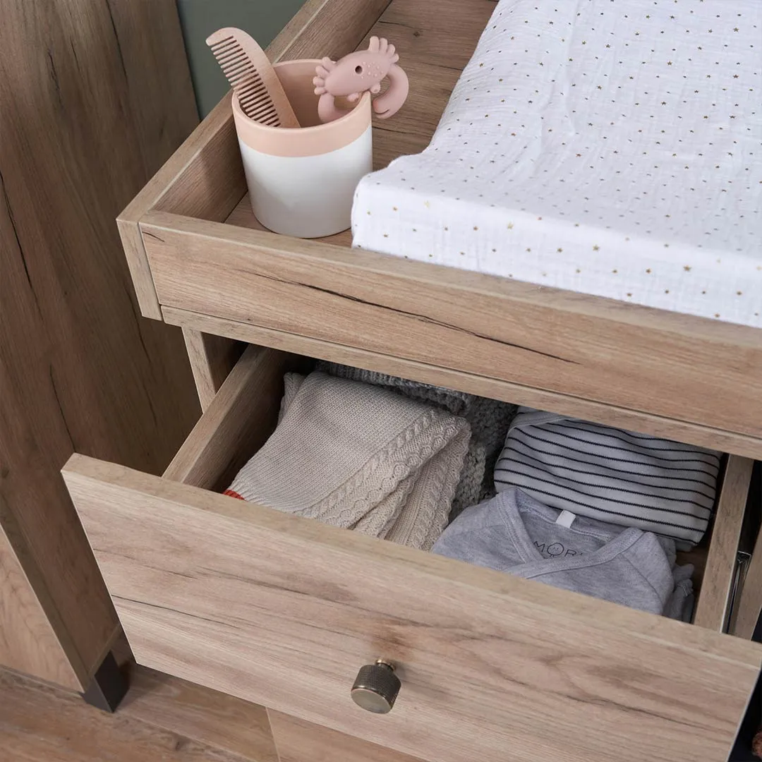 Tutti Bambini Como 3 Piece Room Set - Distressed Oak/Slate Grey